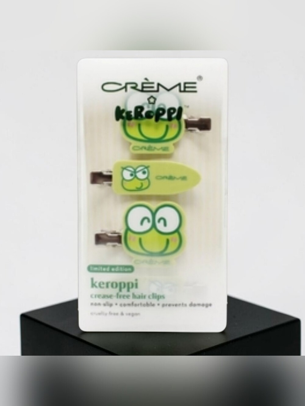 Limited Edition The Crème Shop x Keroppi Crease-Free 4 Hair Clips